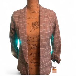 Dillards Plaid Women's Blazer size small NWT